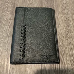 Coach leather passport holder